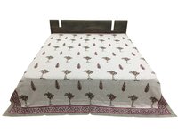 Tnt Hand Block Printed Bedcover - Color: Multi