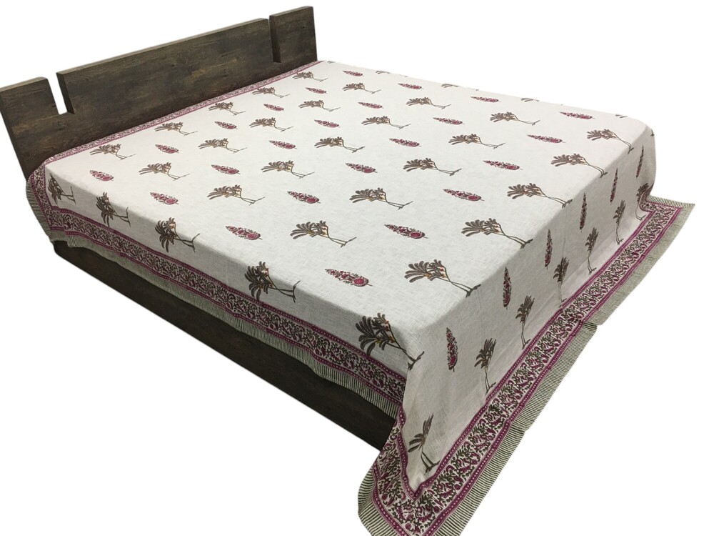 Tnt Hand Block Printed Bedcover - Color: Multi