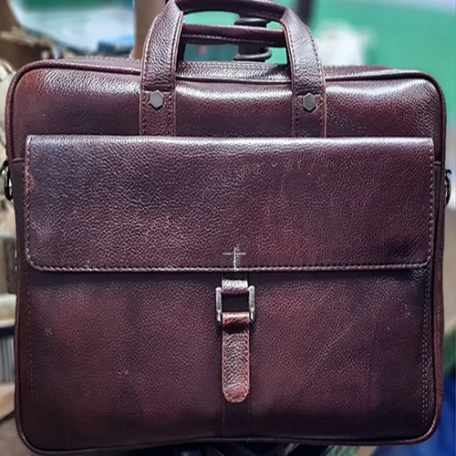 Brown Leather Laptop Bag - Design: Modern