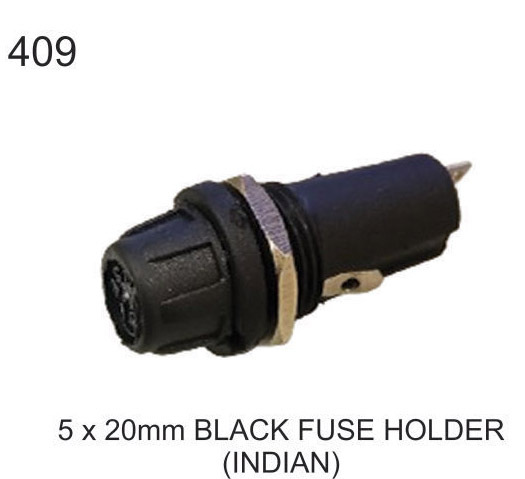 5X20 MM BLACK FUSE HOLDER (INDIAN )