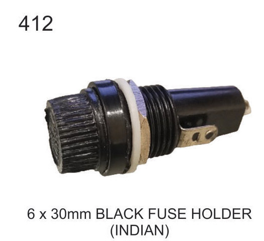 6X30 MM BLACK FUSE HOLDER (INDIAN)