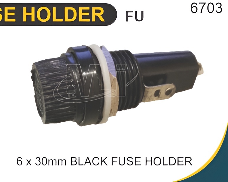 6X30 MM Black Fuse Holder