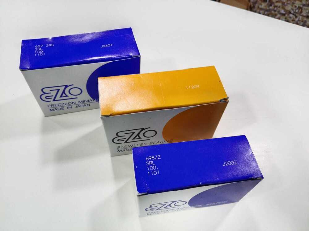 Ezo Miniature Bearings - Stainless Steel, Multi Size, Silver | Double Row Ball Bearing, Oil Lubrication, Box Seals