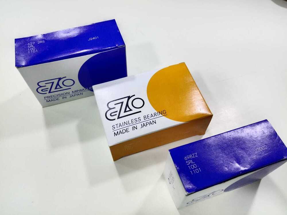 Ezo Miniature Bearings - Stainless Steel, Multi Size, Silver | Double Row Ball Bearing, Oil Lubrication, Box Seals