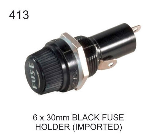 6X30 MM BLACK FUSE HOLDER (IMPORTED)