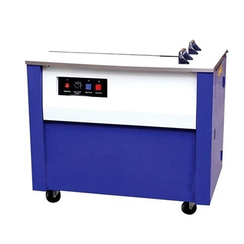 Semi Automatic Strapping Machine - Mild Steel, 110 Kg Weight | Blue and White, Semi-Automatic Design, User-Friendly Operation