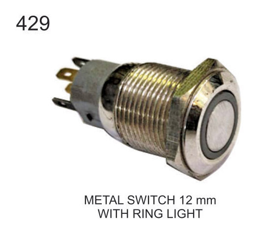 METAL SWITCH 12 MM WITH RING LIGHT