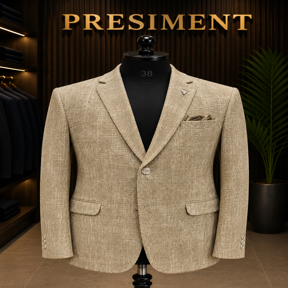 Men'S Cauterize Checked Party Wear Blazer - Color: Black
