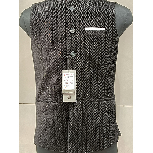 Black Color Nehru Jacket - Feature: Washable