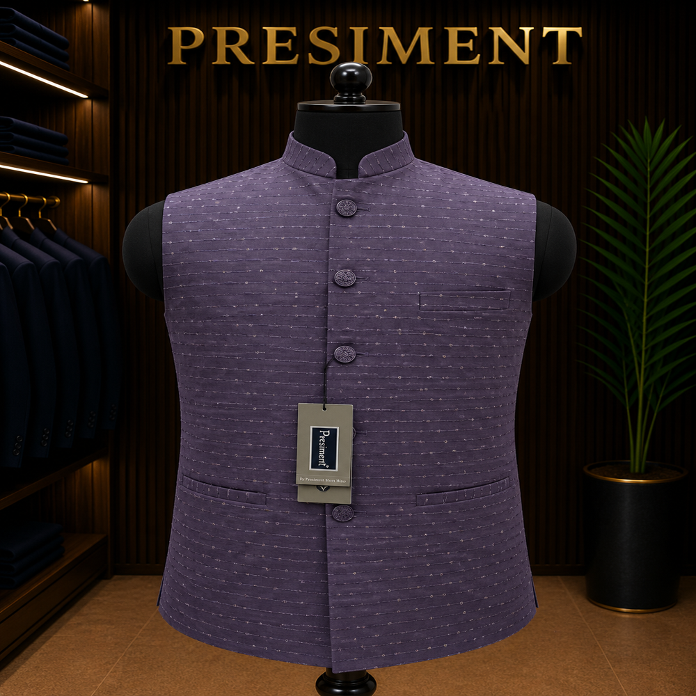 Mens Fancy Printed Nehru Jacket