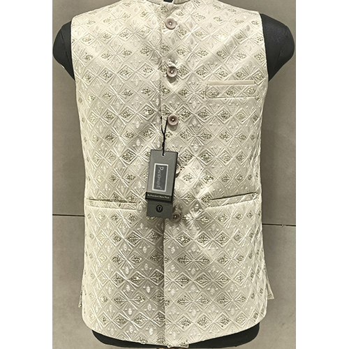 Modern Indo Nehru Jacket - Color: White