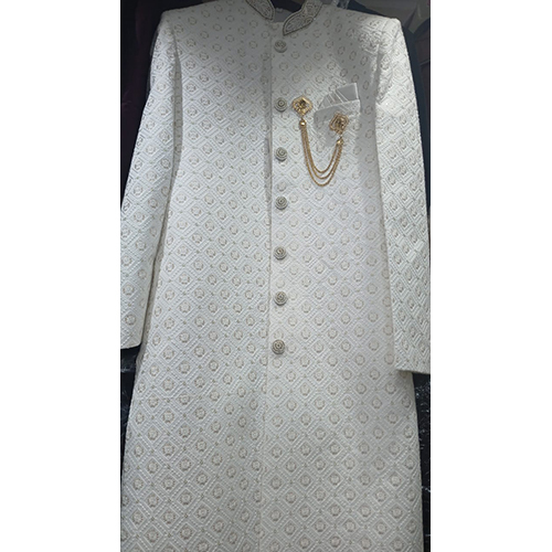 Groom Wedding Sherwani - Color: White