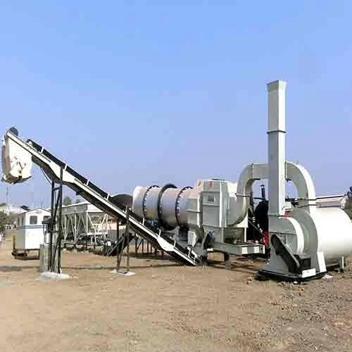 Automatic Asphalt Drum Mixing Plant - Color: White