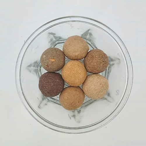 140g 7 Assorted Millet Laddus - Soft Texture, Gluten-Free, Sweet Flavor | Made with Seven Millets, 60-Day Shelf Life