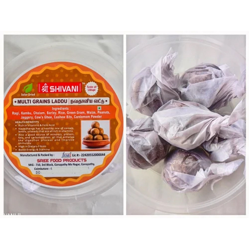 Multigrain Laddu - Regular Size, Soft Texture, Sweet Taste | 60 Days Shelf Life, Finest Quality Ingredients