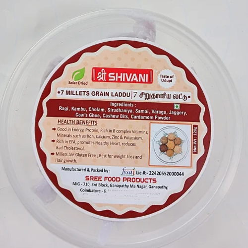 7 Millets Sweet Laddu - Gluten-Free, Regular Size | Soft Texture, Sweet Flavor, 60 Days Shelf Life