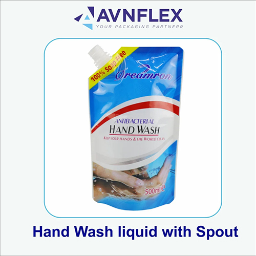 Printed Laminated Hand Wash Packaging Spout Pouch