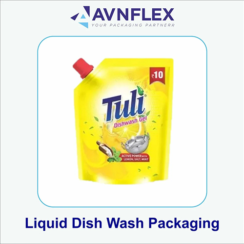 Printed Laminated Liquid Dish Wash Packaging Pouch