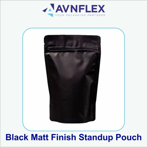 Black Matt Finish Stand Up Pouches