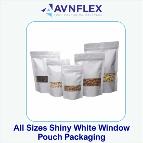 Shiny White Window Zipper