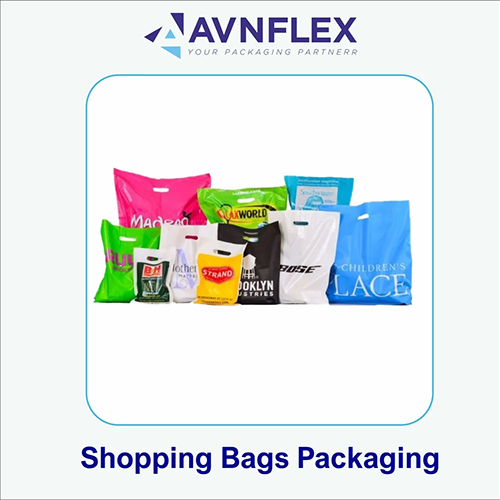 Printed Plastic Shopping Carry Bags - Color: Multi Color