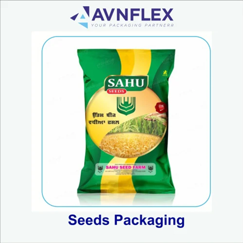 Printed Laminated Seeds Packaging Pouch - Color: Green