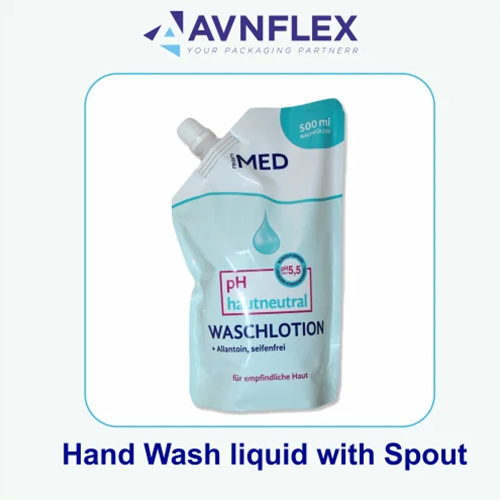 Printed Liquid Hand Wash Spout Pouch