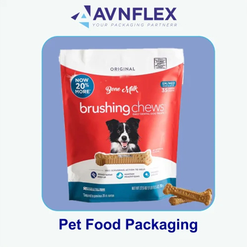 Plastic Pet Food Packaging Pouch - Color: Multi Color