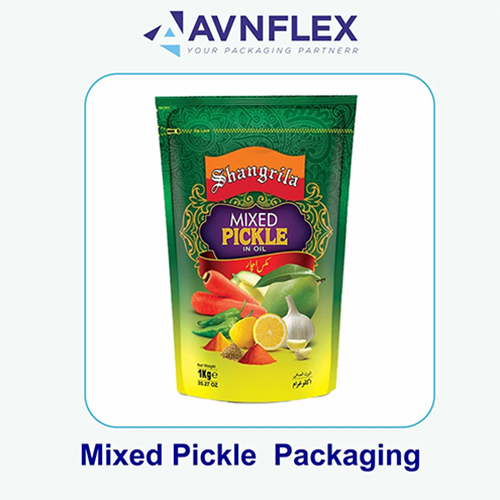 Plastic Laminated Pickle And Paste Packaging Pouch - Color: Multi Color