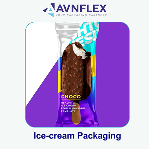 Printed Laminated Ice Cream Packaging Pouch - Color: Multi Color