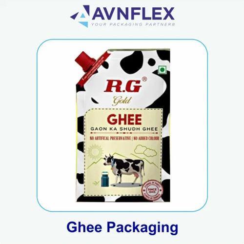 Printed Laminated Ghee Packaging Pouch - Color: Multi Color