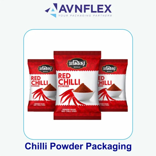 Printed Chilli Powder Packing Pouches