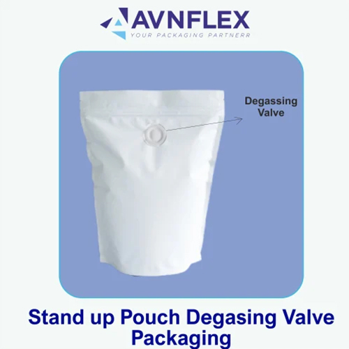 Stand Up Pouch with De-Gassing Valve