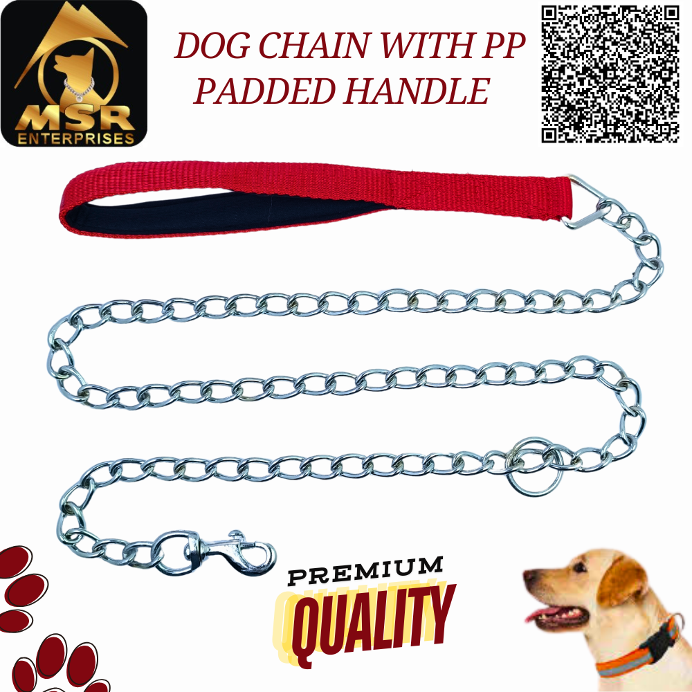 Dog Chain With Pp Padded Handle - Color: Ss