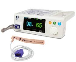 Nellcor Bedside Spo2 Patient Monitoring System Pm100n - Plastic, 82x255x155 Mm, White | Accurate Spo2 & Pulse Rate Monitoring, Low Perfusion Capability