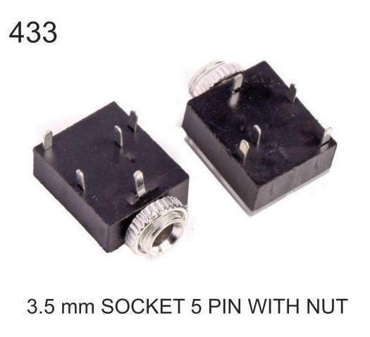 3.5MM SOCKET 5 PIN WITH NUT