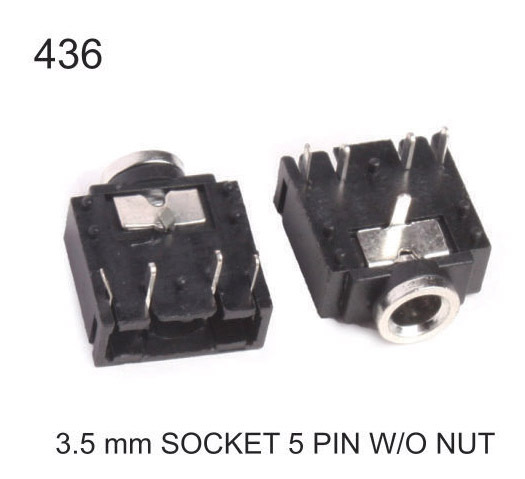 3.5 MM SOCKET 5 PIN W/ONUT