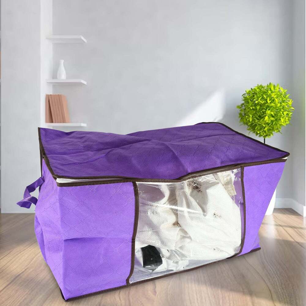Clothing storage bag with zippers