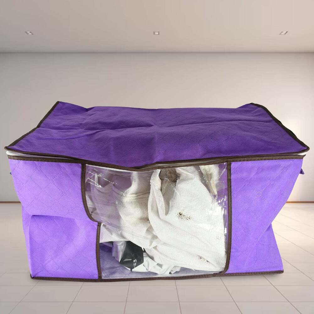 Clothing storage bag with zippers
