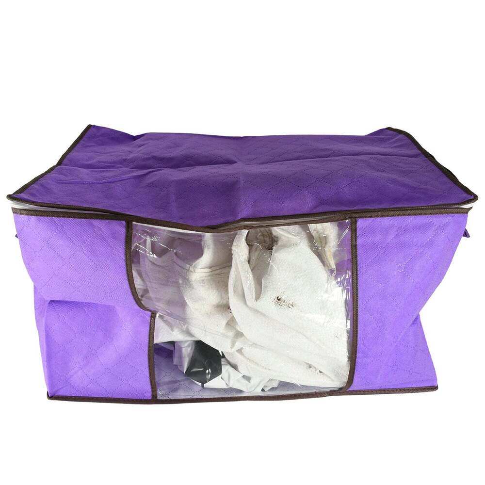 Clothing storage bag with zippers