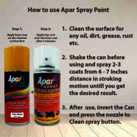 APAR  Spray Paint Fiery Yellow (RC Colour Name) +GC Compatible for Maruti Cars -225 ml (Pack of 2-Pcs)