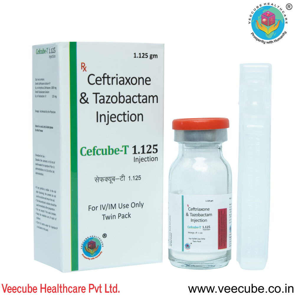 Ceftriaxone 1 gm + Tazobactam(0.125 gm) 10 ml Wifi