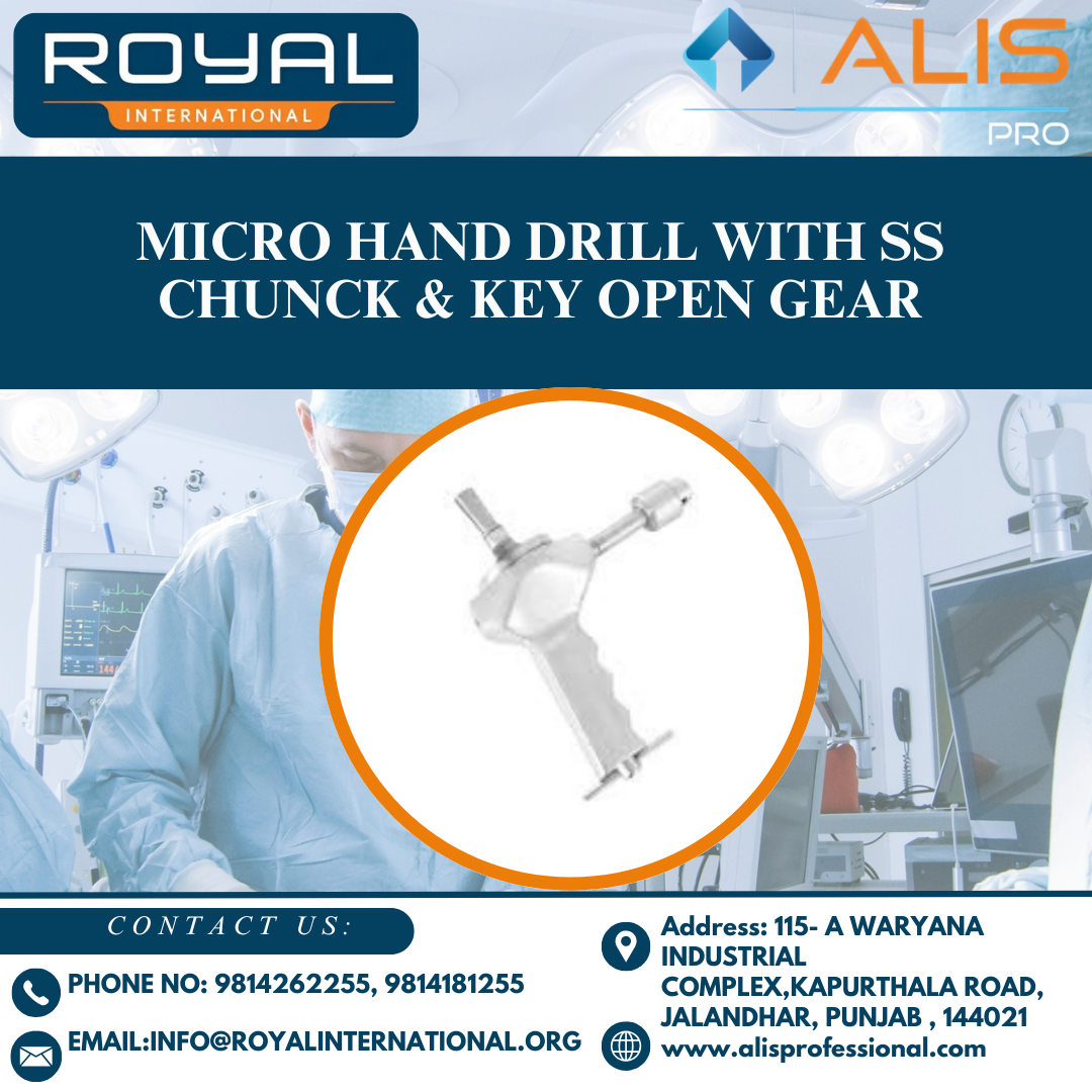Micro Hand Drill with SS chunck & key Open Gear