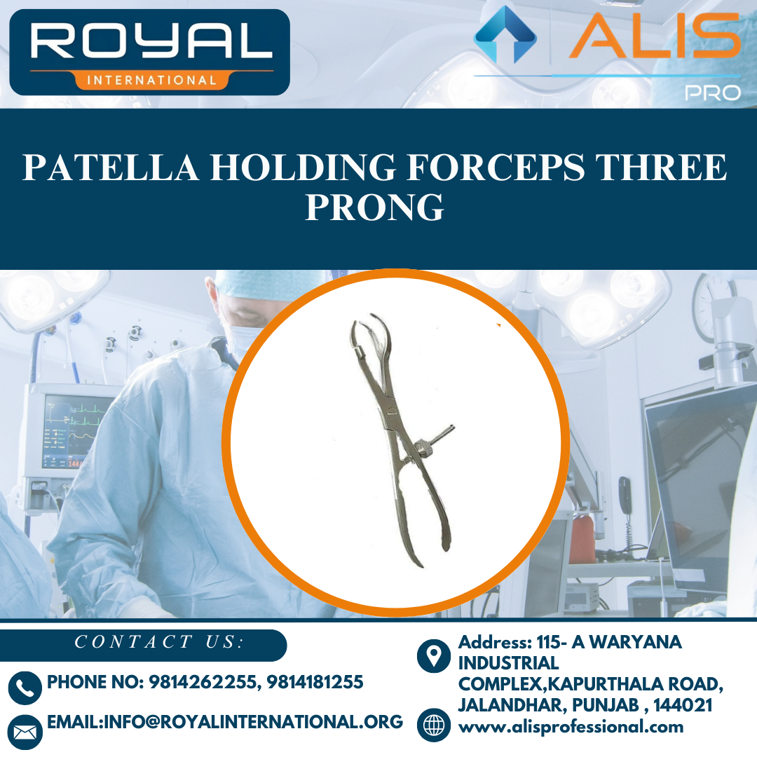 Patella holding Forceps Three Prong