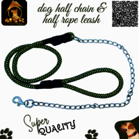 Dog Half chain with Half Rope Lead