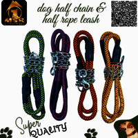 Dog Half chain with Half Rope Lead