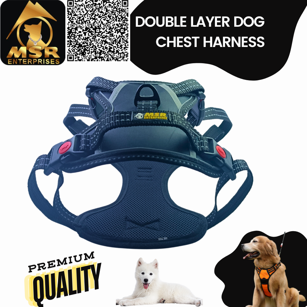 Dog Reflective Double Chest Harness