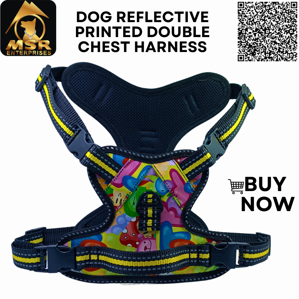 Dog Reflective Double Chest Harness