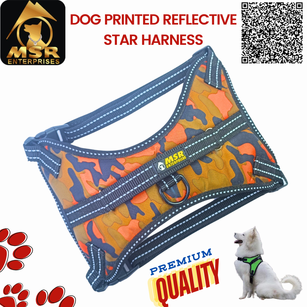 Dog Harness Star Reflective