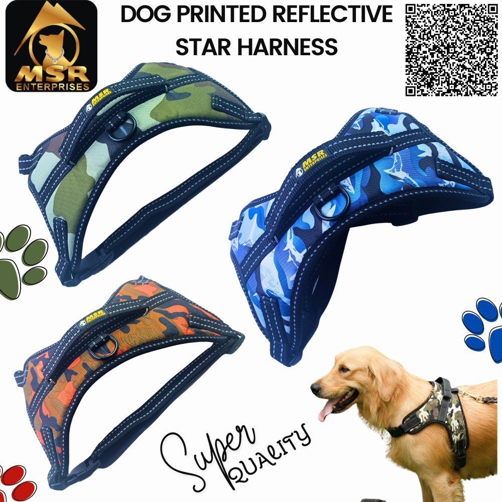 Dog Reflective Star Harness